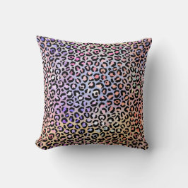 Cojín Decorativo *~* Leopard Gold Animal Print Black Spots