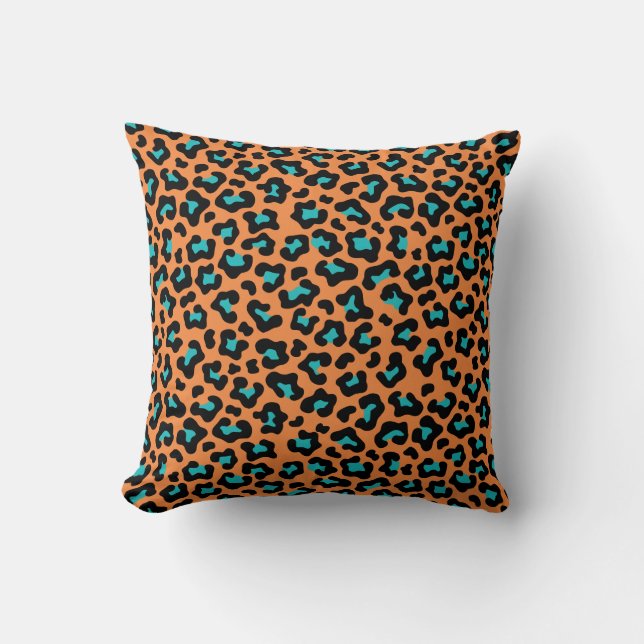 Cojín Decorativo Leopard (impresión Naranja oscuro) (Anverso)