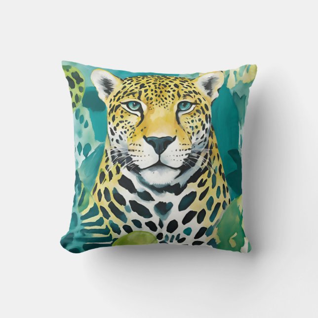 Cojín Decorativo Leopard Jaguar Big Cat (Anverso)