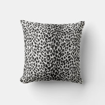 Leopard Spots Black and White Wild Animal Print