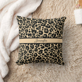 Cojín Decorativo Leopardo Animal Imprimir Cheetah Gold Trendy Safar