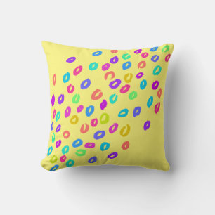 Cojín Decorativo Leopardo arcoiris Imprimir amarillo