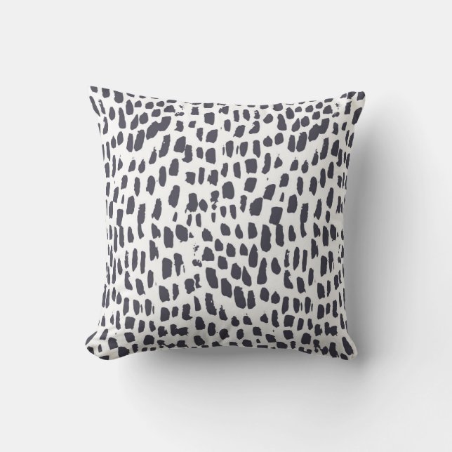 Cojín Decorativo Leopardo blanco y negro (Anverso)