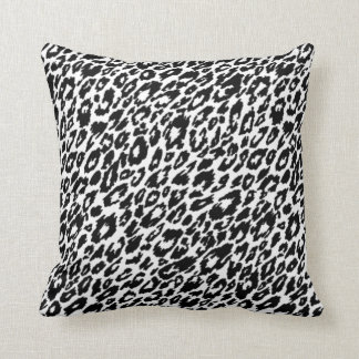 Cojín Decorativo Leopardo clásico blanco y negro