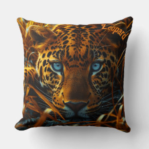 Cojín Decorativo Leopardo con ojos azules