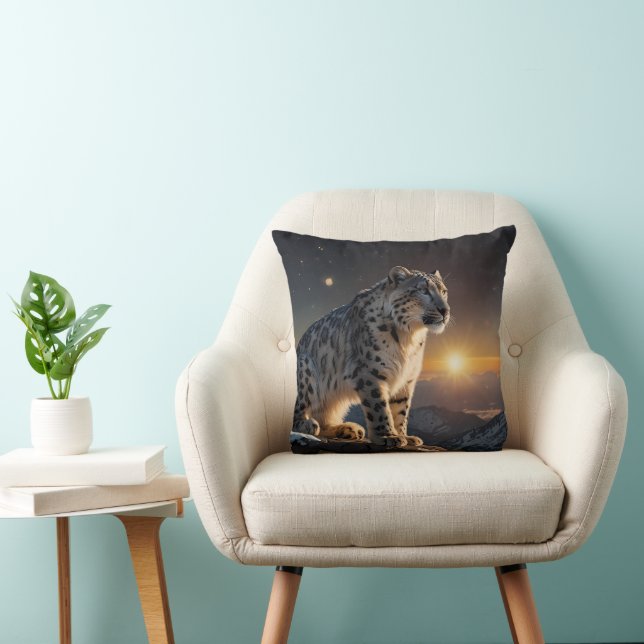 Cojín Decorativo Leopardo de la nieve (Silla)