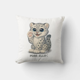 Cojín Decorativo Leopardo de las nieves - Purr-ello