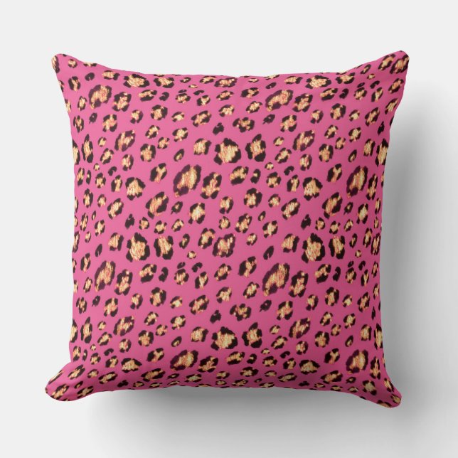 Cojín Decorativo Leopardo de lujo (Anverso)