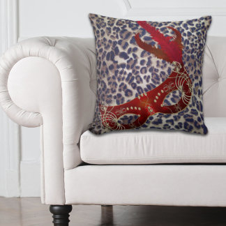 Cojín Decorativo Leopardo de Safari imprime máscara de máscaras de