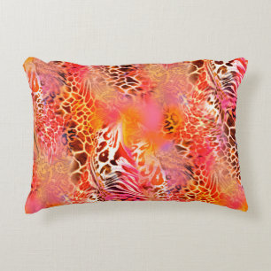 Cojín Decorativo leopardo de tejido de piel de leopardo, abstracto,