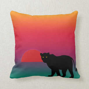 Cojín Decorativo Leopardo del atardecer en África