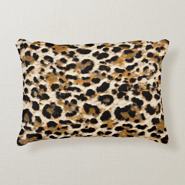 Cojín Decorativo Leopardo pintado (Anverso)