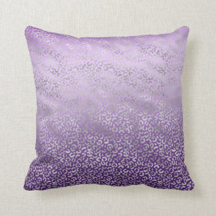 Cojín Decorativo Leopardo plateado Imprimir morado