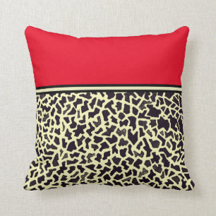 Cojín Decorativo Leopardo rojo crema
