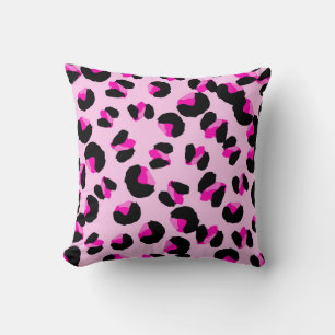Cojín Decorativo Leopardo rosa. Patrón de piel animal. Leopardo. Pa