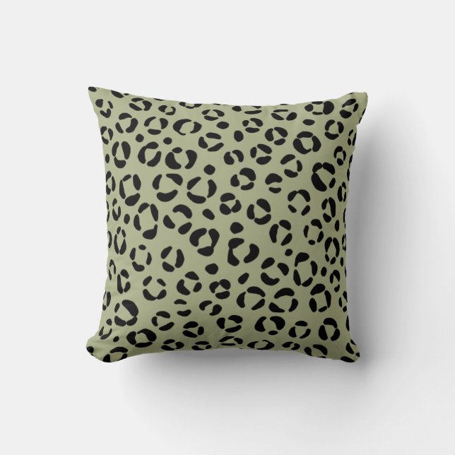Cojín Decorativo Leopardo sage (Anverso)