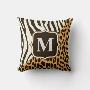 Cojín Decorativo Leopardo y cebra