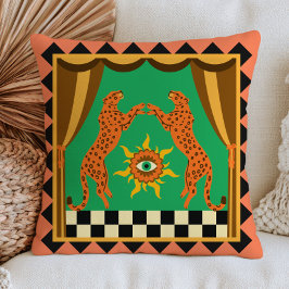Cojín Decorativo Leopardos Naranjas Estampados Dopamina Estética Re