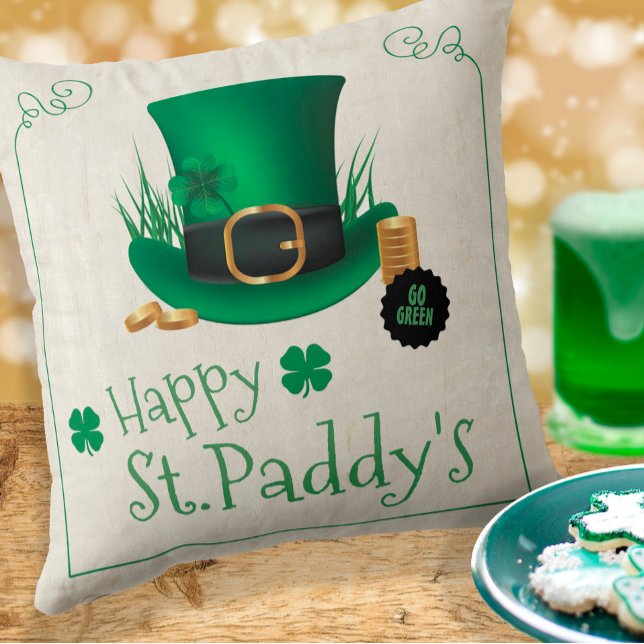 Cojín Decorativo Leprechaun Gorra Happy St. Paddy's ID636 (Subido por el creador)