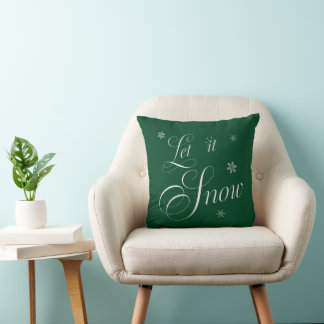 Cojín Decorativo 'Let it Snow' Christmas Throw Pillow