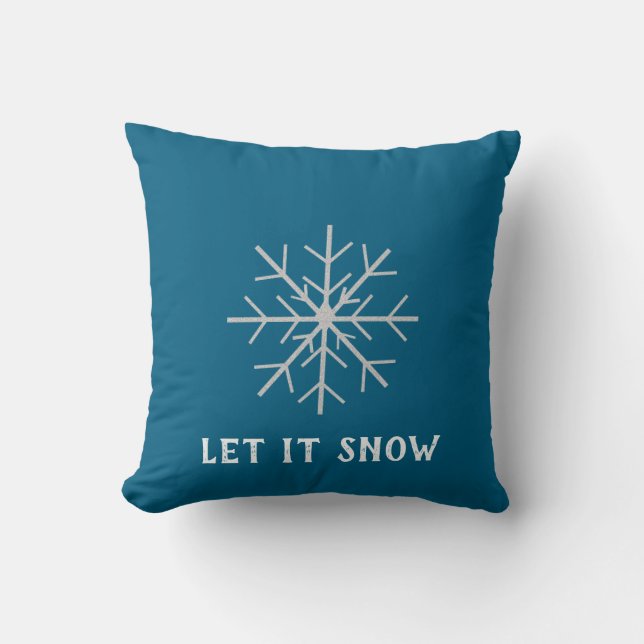 Cojín Decorativo Let it snow, Snowflake  (Anverso)