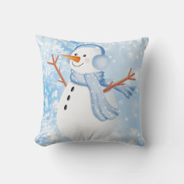 Cojín Decorativo Let It Snow Snowman Throw Pillow