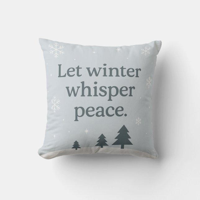 Cojín Decorativo Let Winter Whisper Peace – Scandinavian Winter  (Anverso)