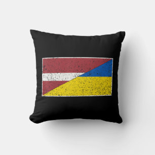 COJÍN DECORATIVO LETONIA BANDERA UCRANIANA NACIONALIDAD UCRANIANA L