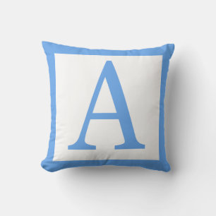 Cojín Decorativo Letra A Baby Blue Border