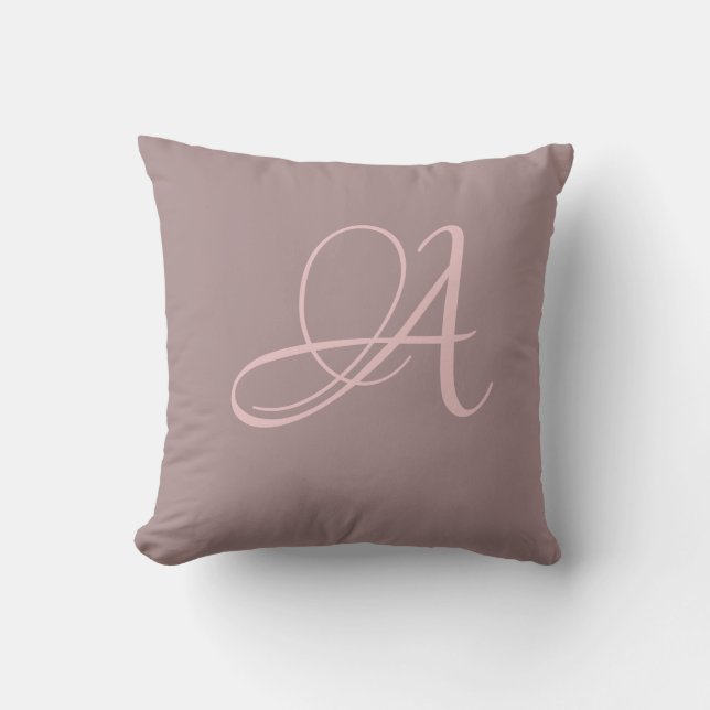 Cojín Decorativo Letra a monograma Personalizado inicial (Anverso)