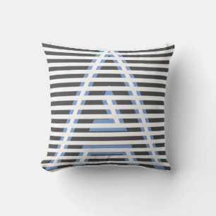 Cojín Decorativo Letra a monograma sobre gris