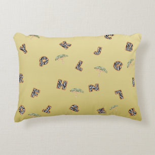 Cojín Decorativo letra abc zebra safari zoo silvestre escuela de ni