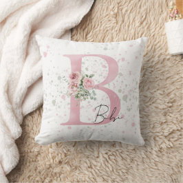Cojín Decorativo Letra B - personalización ambos lados