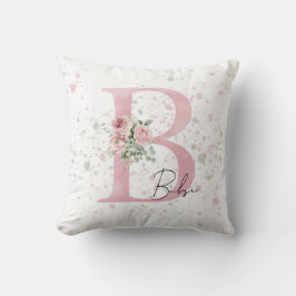 Cojín Decorativo Letra B - personalización ambos lados