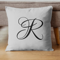 Letra blanca 3D caligrafía carta inicial | Gris Pa