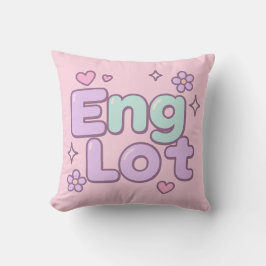 Cojín Decorativo Letra Burbuja Kawaii Englot