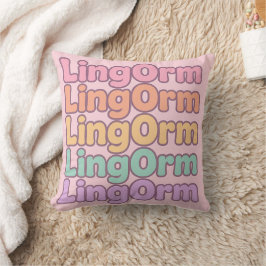 Cojín Decorativo Letra Burbuja Kawaii Lingorm