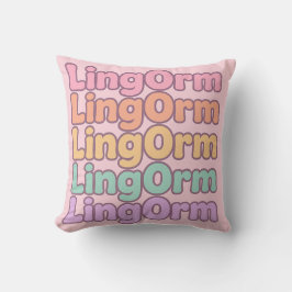 Cojín Decorativo Letra Burbuja Kawaii Lingorm