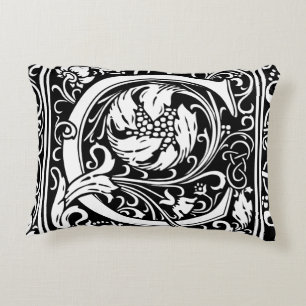 Cojín Decorativo Letra C Monograma Arte Nouveau Medieval