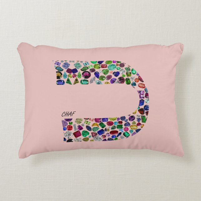 Cojín Decorativo Letra 'CHAF' (Anverso)