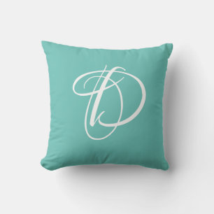 Cojín Decorativo Letra D Monograma Personalizado inicial