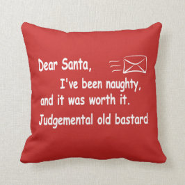 Cojín Decorativo letra divertida del navidad a Santa he sido