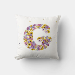 Cojín Decorativo Letra floral g