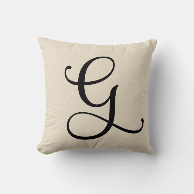 Cojín Decorativo Letra G (Anverso)