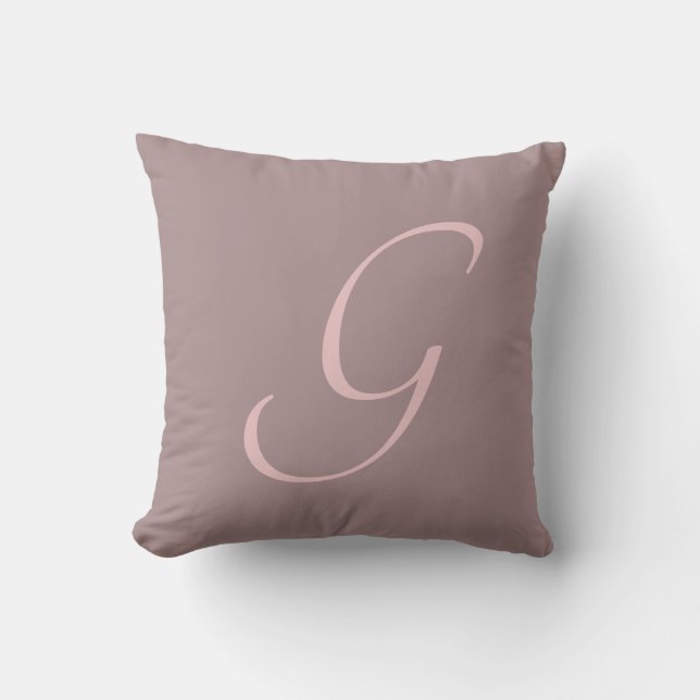 Cojín Decorativo Letra G Monograma Personalizado inicial (Anverso)