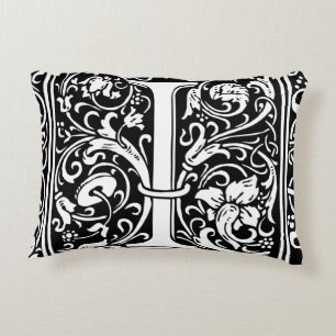Cojín Decorativo Letra I Monograma Medieval Art Nouveau