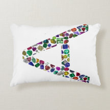 Letra inicial A en el diseño floral de Gemstone