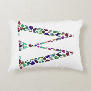 Cojín Decorativo Letra inicial con diseño gemstone