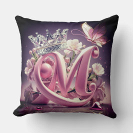 Cojín Decorativo Letra inicial decorativa M - Monogra personalizada