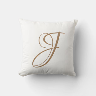 Cojín Decorativo Letra J Monograma Personalizado inicial